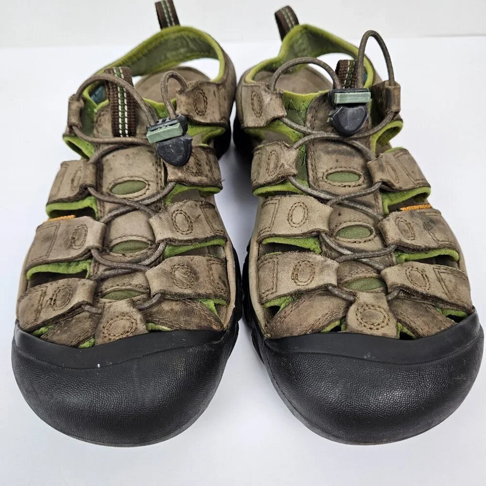 Keen Newport Waterproof Leather Sandal Tan/Green1001901